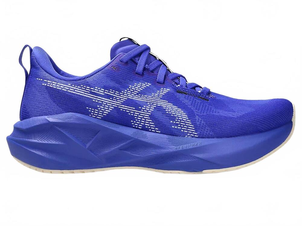 NEW ASICS women's novablast 5 running shoes in cobalt burst white